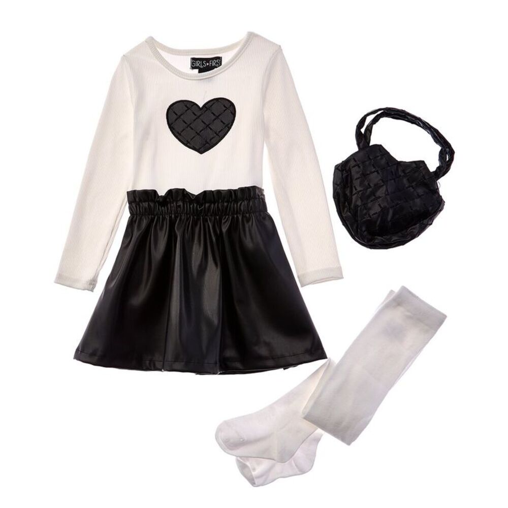 Freestyle Girls  Cool Kid 2-Fer Dress, White